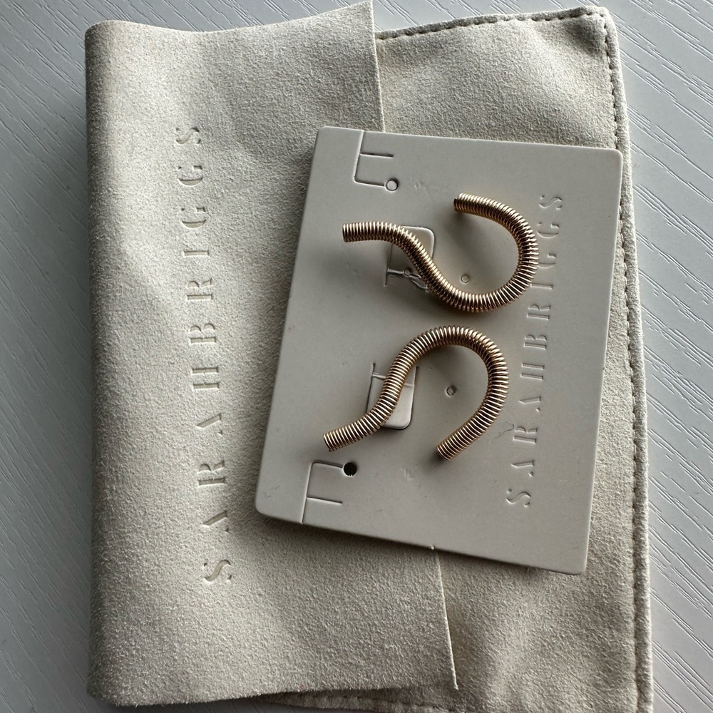 Sarah Briggs Gold Coil Earrings